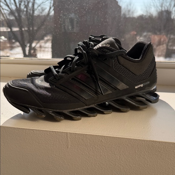 Adidas Men's Black Springblade Athletic Shoes - Picture 1 of 5